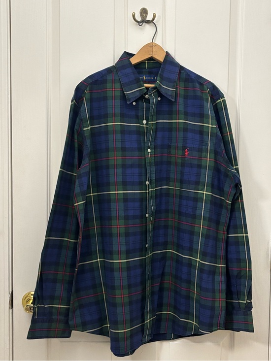 Ralph Lauren Other - Ralph Lauren Navy Green Plaid Button-Down Shirt